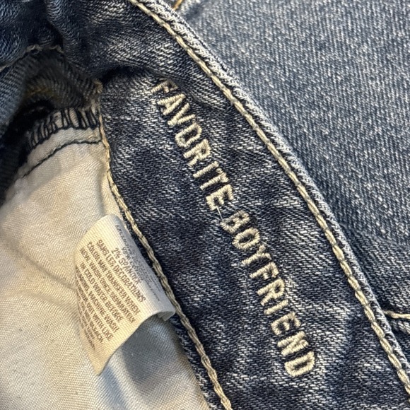 Lot Of 2 Women American Eagle Denim Jeans Hi Rise Artist Flare SZ 8 Boyfriend - Picture 8 of 12